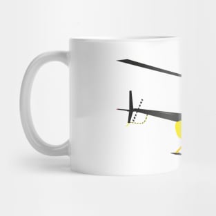 Light Black and Yellow helicopter Mug